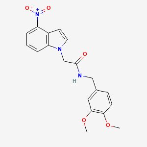 N-(3,4-dimethoxybenzyl)-2-(4-nitro-1H-indol-1-yl)acetamide