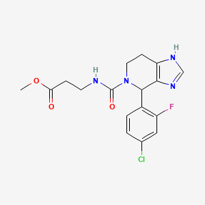 methyl 3-(4-(4-chloro-2-fluorophenyl)-4,5,6,7-tetrahydro-3H-imidazo[4,5-c]pyridine-5-carboxamido)propanoate