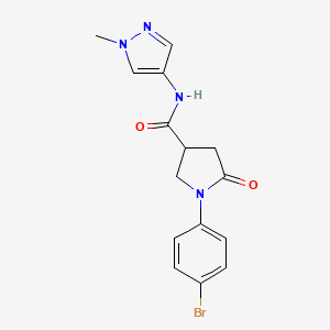 1-(4-bromophenyl)-N-(1-methyl-1H-pyrazol-4-yl)-5-oxopyrrolidine-3-carboxamide