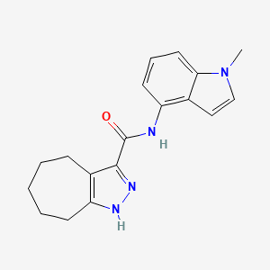 N-(1-methyl-1H-indol-4-yl)-2,4,5,6,7,8-hexahydrocyclohepta[c]pyrazole-3-carboxamide