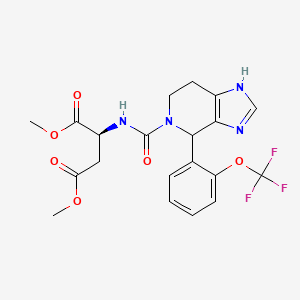 molecular formula C20H21F3N4O6 B10997443 dimethyl N-({4-[2-(trifluoromethoxy)phenyl]-1,4,6,7-tetrahydro-5H-imidazo[4,5-c]pyridin-5-yl}carbonyl)-L-aspartate 