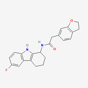 2-(2,3-dihydro-1-benzofuran-6-yl)-N-(6-fluoro-2,3,4,9-tetrahydro-1H-carbazol-1-yl)acetamide