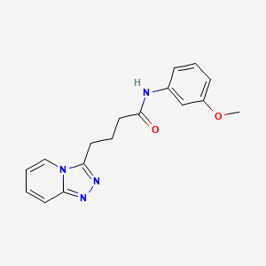 molecular formula C17H18N4O2 B10997454 N-(3-methoxyphenyl)-4-([1,2,4]triazolo[4,3-a]pyridin-3-yl)butanamide 