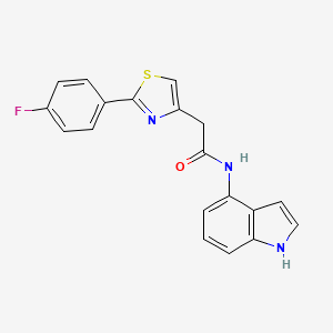 2-[2-(4-fluorophenyl)-1,3-thiazol-4-yl]-N-(1H-indol-4-yl)acetamide