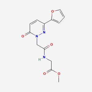 molecular formula C13H13N3O5 B10997489 methyl N-{[3-(furan-2-yl)-6-oxopyridazin-1(6H)-yl]acetyl}glycinate 