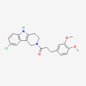 1-(8-chloro-1,3,4,5-tetrahydro-2H-pyrido[4,3-b]indol-2-yl)-3-(3,4-dimethoxyphenyl)propan-1-one