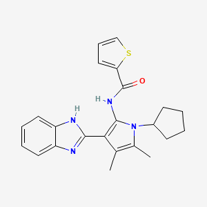 N-[3-(1H-benzimidazol-2-yl)-1-cyclopentyl-4,5-dimethyl-1H-pyrrol-2-yl]thiophene-2-carboxamide