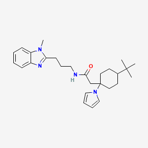 2-[4-tert-butyl-1-(1H-pyrrol-1-yl)cyclohexyl]-N-[3-(1-methyl-1H-benzimidazol-2-yl)propyl]acetamide