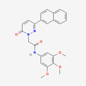 2-(3-(naphthalen-2-yl)-6-oxopyridazin-1(6H)-yl)-N-(3,4,5-trimethoxyphenyl)acetamide