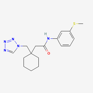 N-[3-(methylsulfanyl)phenyl]-2-[1-(1H-tetrazol-1-ylmethyl)cyclohexyl]acetamide