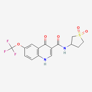 N-(1,1-dioxidotetrahydrothiophen-3-yl)-4-hydroxy-6-(trifluoromethoxy)quinoline-3-carboxamide