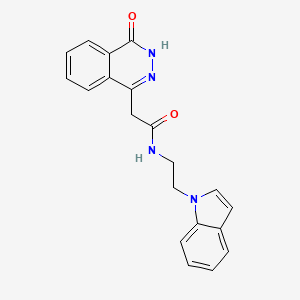 molecular formula C20H18N4O2 B10997554 2-(4-hydroxyphthalazin-1-yl)-N-[2-(1H-indol-1-yl)ethyl]acetamide 