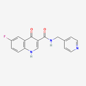 6-fluoro-4-hydroxy-N-(pyridin-4-ylmethyl)quinoline-3-carboxamide