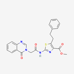 methyl 2-{[(4-oxoquinazolin-3(4H)-yl)acetyl]amino}-5-(2-phenylethyl)-1,3-thiazole-4-carboxylate