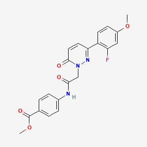 molecular formula C21H18FN3O5 B10997579 methyl 4-({[3-(2-fluoro-4-methoxyphenyl)-6-oxopyridazin-1(6H)-yl]acetyl}amino)benzoate 