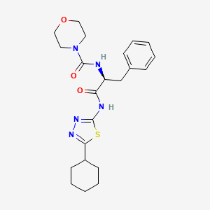 (E)-N-(5-cyclohexyl-1,3,4-thiadiazol-2(3H)-ylidene)-Nalpha-(morpholin-4-ylcarbonyl)-L-phenylalaninamide