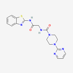 N-[2-(1,3-benzothiazol-2-ylamino)-2-oxoethyl]-4-(pyrimidin-2-yl)piperazine-1-carboxamide