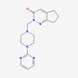 2-{[4-(pyrimidin-2-yl)piperazin-1-yl]methyl}-2,5,6,7-tetrahydro-3H-cyclopenta[c]pyridazin-3-one