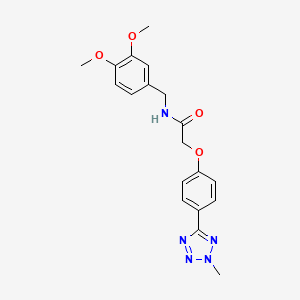 N-(3,4-dimethoxybenzyl)-2-[4-(2-methyl-2H-tetrazol-5-yl)phenoxy]acetamide