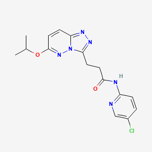 molecular formula C16H17ClN6O2 B10997661 N-(5-chloropyridin-2-yl)-3-(6-isopropoxy-[1,2,4]triazolo[4,3-b]pyridazin-3-yl)propanamide 