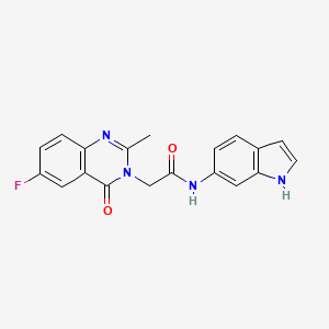 2-(6-fluoro-2-methyl-4-oxoquinazolin-3(4H)-yl)-N-(1H-indol-6-yl)acetamide