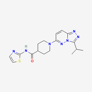 molecular formula C17H21N7OS B10997715 1-[3-(propan-2-yl)[1,2,4]triazolo[4,3-b]pyridazin-6-yl]-N-(1,3-thiazol-2-yl)piperidine-4-carboxamide 