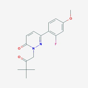 2-(3,3-dimethyl-2-oxobutyl)-6-(2-fluoro-4-methoxyphenyl)pyridazin-3(2H)-one