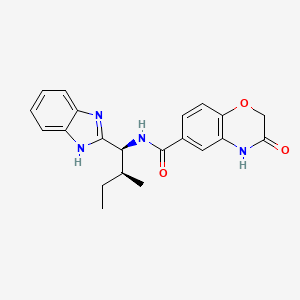 N-[1-(1H-benzimidazol-2-yl)-2-methylbutyl]-3-oxo-3,4-dihydro-2H-1,4-benzoxazine-6-carboxamide