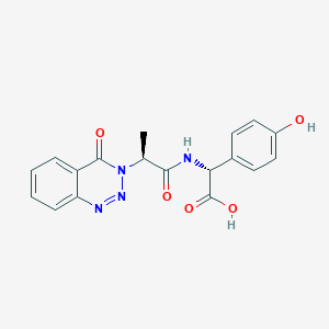 (2R)-(4-hydroxyphenyl){[(2S)-2-(4-oxo-1,2,3-benzotriazin-3(4H)-yl)propanoyl]amino}ethanoic acid