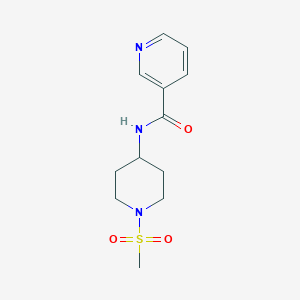 molecular formula C12H17N3O3S B10997730 N-(1-methanesulfonylpiperidin-4-yl)pyridine-3-carboxamide 