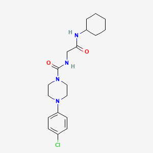 4-(4-chlorophenyl)-N-[2-(cyclohexylamino)-2-oxoethyl]piperazine-1-carboxamide