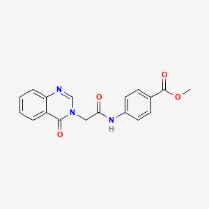 molecular formula C18H15N3O4 B10997735 methyl 4-{[(4-oxoquinazolin-3(4H)-yl)acetyl]amino}benzoate 