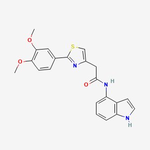 2-[2-(3,4-dimethoxyphenyl)-1,3-thiazol-4-yl]-N-(1H-indol-4-yl)acetamide