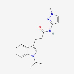 molecular formula C18H22N4O B10997768 N-(1-methyl-1H-pyrazol-3-yl)-3-[1-(propan-2-yl)-1H-indol-3-yl]propanamide 