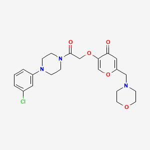 5-{2-[4-(3-chlorophenyl)piperazin-1-yl]-2-oxoethoxy}-2-(morpholin-4-ylmethyl)-4H-pyran-4-one