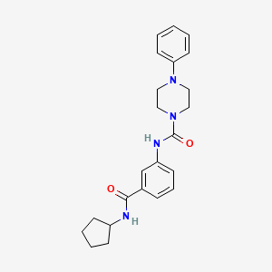 molecular formula C23H28N4O2 B10997804 N-[3-(cyclopentylcarbamoyl)phenyl]-4-phenylpiperazine-1-carboxamide 