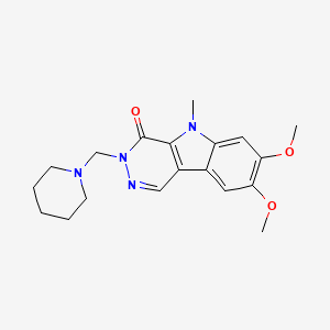 7,8-dimethoxy-5-methyl-3-(piperidin-1-ylmethyl)-3,5-dihydro-4H-pyridazino[4,5-b]indol-4-one