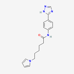 6-(1H-pyrrol-1-yl)-N-[4-(1H-1,2,4-triazol-3-yl)phenyl]hexanamide