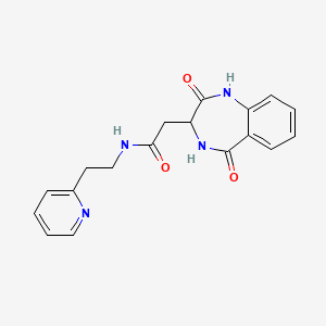 2-(2,5-dioxo-2,3,4,5-tetrahydro-1H-1,4-benzodiazepin-3-yl)-N-[2-(pyridin-2-yl)ethyl]acetamide