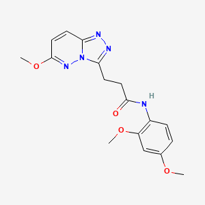 molecular formula C17H19N5O4 B10997856 N-(2,4-dimethoxyphenyl)-3-(6-methoxy[1,2,4]triazolo[4,3-b]pyridazin-3-yl)propanamide 