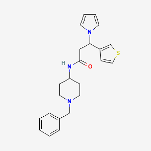 molecular formula C23H27N3OS B10997867 N-(1-Benzyl-4-piperidyl)-3-(1H-pyrrol-1-YL)-3-(3-thienyl)propanamide 