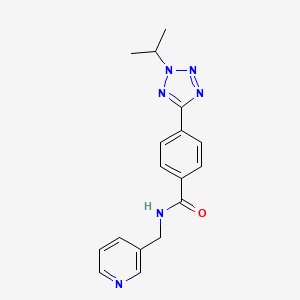 molecular formula C17H18N6O B10997872 4-[2-(propan-2-yl)-2H-tetrazol-5-yl]-N-(pyridin-3-ylmethyl)benzamide 