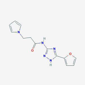 N-[5-(furan-2-yl)-1H-1,2,4-triazol-3-yl]-3-(1H-pyrrol-1-yl)propanamide