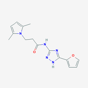 3-(2,5-Dimethyl-1H-pyrrol-1-YL)-N-[3-(2-furyl)-1H-1,2,4-triazol-5-YL]propanamide