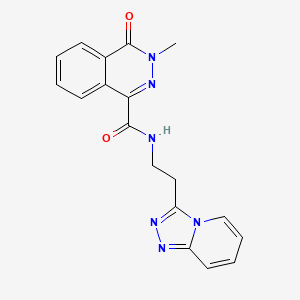 molecular formula C18H16N6O2 B10997910 3-methyl-4-oxo-N-[2-([1,2,4]triazolo[4,3-a]pyridin-3-yl)ethyl]-3,4-dihydrophthalazine-1-carboxamide 