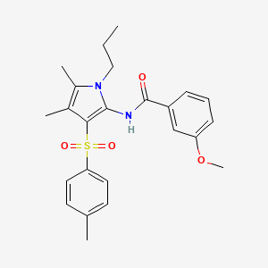 N-{4,5-dimethyl-3-[(4-methylphenyl)sulfonyl]-1-propyl-1H-pyrrol-2-yl}-3-methoxybenzamide