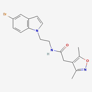 molecular formula C17H18BrN3O2 B10997935 N-[2-(5-bromo-1H-indol-1-yl)ethyl]-2-(3,5-dimethyl-1,2-oxazol-4-yl)acetamide 