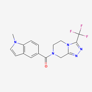 (1-methyl-1H-indol-5-yl)[3-(trifluoromethyl)-5,6-dihydro[1,2,4]triazolo[4,3-a]pyrazin-7(8H)-yl]methanone