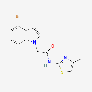 2-(4-bromo-1H-indol-1-yl)-N-[(2Z)-4-methyl-1,3-thiazol-2(3H)-ylidene]acetamide