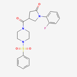 1-(2-Fluorophenyl)-4-{[4-(phenylsulfonyl)piperazin-1-yl]carbonyl}pyrrolidin-2-one